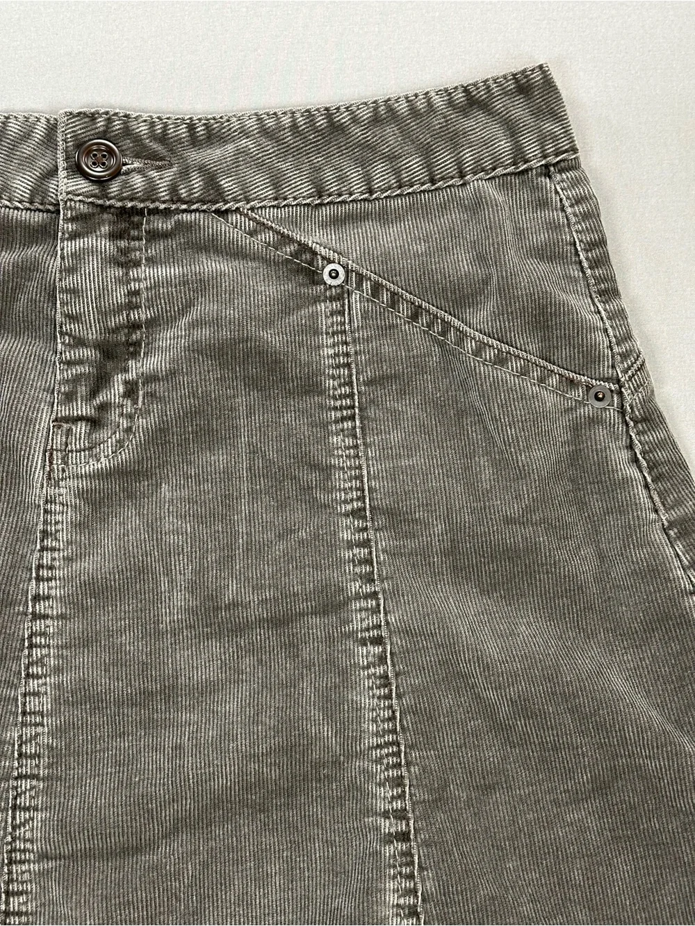 GAP Y2K (2004) Corduroy A-Line Skirt - Womens 6